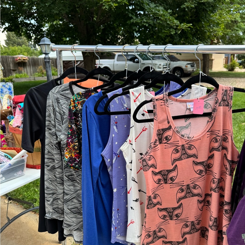 LuLaRoe Women's Tops - Black, Gray, Blue, Pink